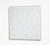 François Morellet, Ohne Titel, 1970, Serigrafie und Prägedruck auf Aluminium-Folienkarton