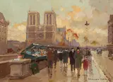 Édouard Cortès, Bouquinistes vers Notre-Dame