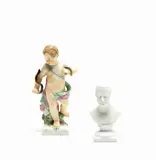 Kpm, Putto als Herkules, Porzellan, farbig staffiert
