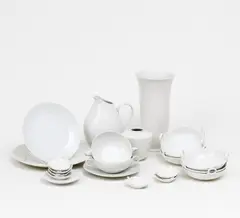 Restservice 'Urbino' by Kpm, Porzellan, weiß, sold Oct 2012