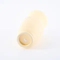 Venini, Vase 'Opalino', Farbloses Glas, zweifacher Unterfang in Beige und opak Weiß.