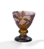 Émile Gallé, Massive Jugendstil-Kelchvase mit vegetabilem Dekor