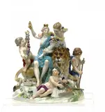 Meissen, Allegorie 'Die Erde', Porzellan, farbig und gold staffiert