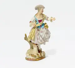 Schäferin by Meissen, Porzellan, farbig und gold staffiert, sold Jan 2015