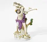 Meissen, Gruppe 'Raub der Proserpina', Porzellan, farbig und gold staffiert