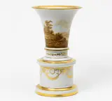 Fürstenberg, Vase mit Landschaftsansicht auf Sockel