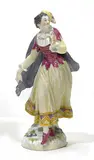 Meissen, Columbine aus der Commedia dell'Arte, Porzellan, farbig und gold staffiert