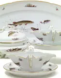 Nymphenburg, Speiseservice mit Fischdekor