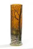 Émile Gallé, Vase mit Winterlandschaft