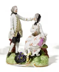 Allegorie 'Der Herbst' by Frankenthal, Porzellan, farbig und gold staffiert, sold May 2014