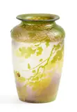 Muller Frères, Vase mit Eichenlaub und Marienkäfern