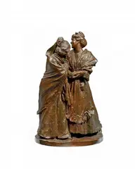 Théodore Rivière, Zwei Frauen im Gespräch, Bronze