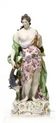 Juno mit Pfau by Meissen, Porzellan, farbig und gold staffiert, sold May 2014
