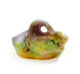 Cristallerie Daum, Pâte de Verre Schale mit Erdbeerdekor