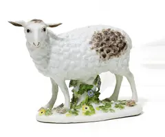 Schaf by Meissen, Porzellan, farbig staffiert, sold May 2014