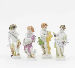 Allegorien der Vier Jahreszeiten by Kpm, Porzellan, farbig staffiert, sold Jun 2014