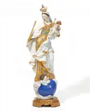 Meissen, Große Figur Maria Immaculata, Porzellan, farbig und gold staffiert