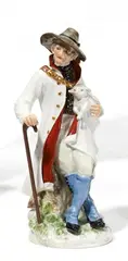Braunschweiger Schäfer by Meissen, Porzellan, farbig und gold staffiert, sold Nov 2014