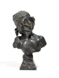 Emmanuel Villanis, Frauenbüste 'Saida', Bronze