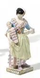 Meissen, Gnaga aus der Commedia dell'Arte, Porzellan, farbig und gold staffiert