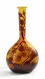 Soliflore mit Orchideendekor by Émile Gallé, Farbloses Glas, hellgelb hinterfangen, sold May 2015