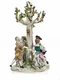 Kinderreigen um Apfelbaum by Meissen, Porzellan, farbig und gold staffiert, sold May 2015