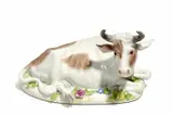 Liegende Kuh by Meissen, Porzellan, farbig staffiert, sold May 2015