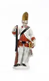 Chursächsischer Leibgrenadier by Meissen, Porzellan, farbig und gold staffiert, sold May 2015