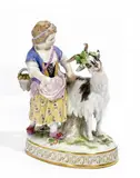 Ziegenhüterin by Meissen, Porzellan, farbig und gold staffiert, sold May 2015