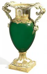Große Prunkvase mit Golddekor by Kpm, Porzellan, grün und gold staffiert, sold May 2015