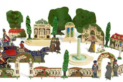Pius Ferdinand Messerschmitt, Der Schlossgarten, Sperrholz bemalt
