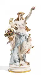 Allegorie der Flora by Meissen, Porzellan, farbig und gold staffiert, sold Nov 2015