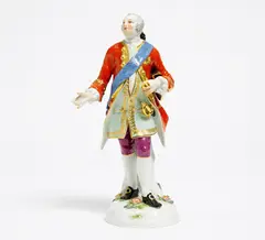 August der Starke by Meissen, Porzellan, farbig und gold staffiert, sold Jan 2016