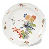 Teller mit Vogelbaumdekor by Meissen, Porzellan, farbig und gold dekoriert, sold Nov 2015