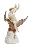 Raub des Ganymed by Meissen, Porzellan, farbig staffiert, sold Nov 2015