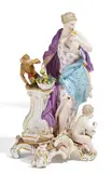 Allegorie 'Der Geschmack' by Meissen, Porzellan, farbig und gold staffiert, sold Nov 2015