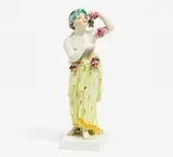 Knabe mit Blumengirlande aus der Serie der 'Griechischen Opferkinder' by Meissen, Porzellan, farbig und gold staffiert, sold Jan 2016