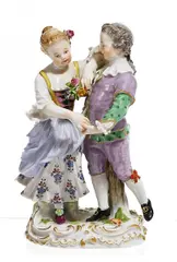 Gärtnerkinder by Meissen, Porzellan, farbig und gold staffiert, sold Nov 2015