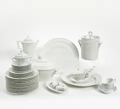 Kpm, GROßES RESTSERVICE KURLAND, Porzellan, weiß