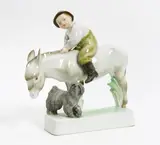 Zsolnay, Junge auf Esel