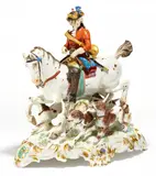 Piqueur zu Pferde by Meissen, Porzellan, farbig und gold staffiert, sold May 2016