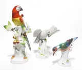 Papagei mit Kirschen, Kakadu und Eisvogel by Meissen, sold May 2016