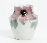 Rörstrand, Kleine Vase mit Mohnblüten, ('Porzellan- und Fayencemanufaktur')