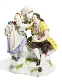 Gärtnerpaar by Meissen, Porzellan, farbig und gold staffiert, sold May 2016