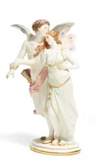 Amor und Psyche by Meissen, Porzellan, farbig und gold staffiert, sold May 2016