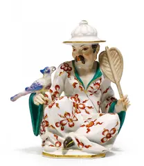 Pagode mit Papagei by Meissen, Porzellan, farbig und gold staffiert, sold May 2016