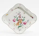 Frankenthal, Eckige Schale Blumendekor