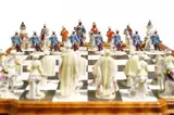 Schachspiel 'Türken gegen Mohren' auf Augsburger Spielbrett by Meissen, sold May 2016