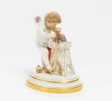 Amor mit Schleifstein by Meissen, Vor 1924, Porzellan, farbig und gold staffiert, sold Jan 2017