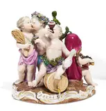 Allegorie 'Die vier Jahreszeiten' by Meissen, Porzellan, farbig und gold staffiert, sold Nov 2016